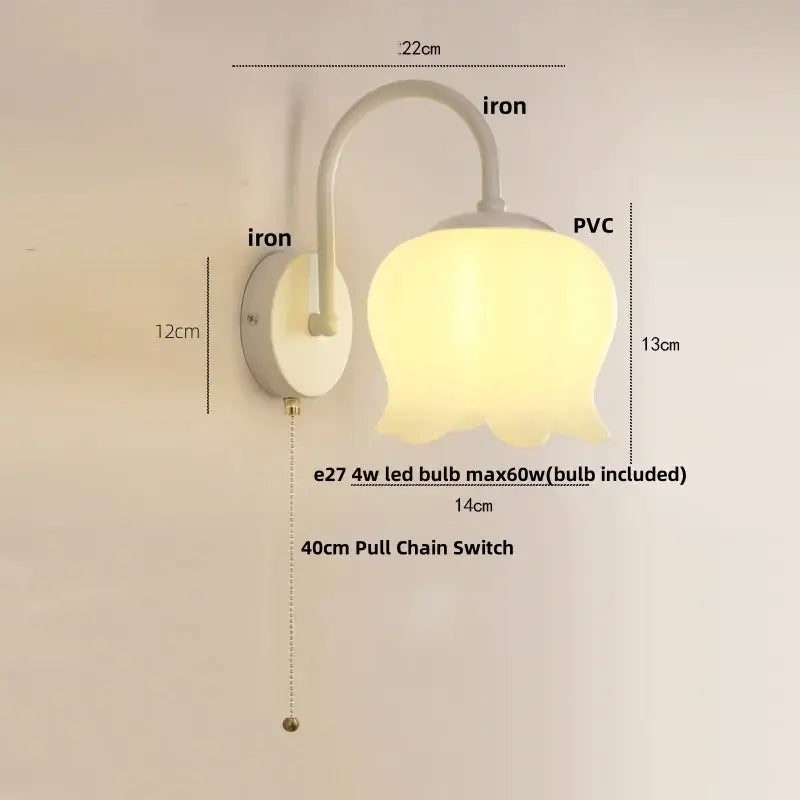 Gold Pull Chain Wall Sconce