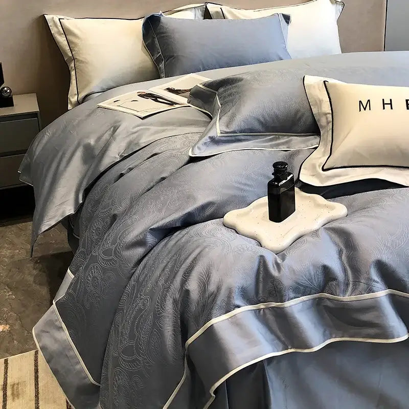 Gold Cotton Patchwork Bedding