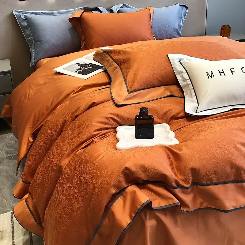 Gold Cotton Patchwork Bedding