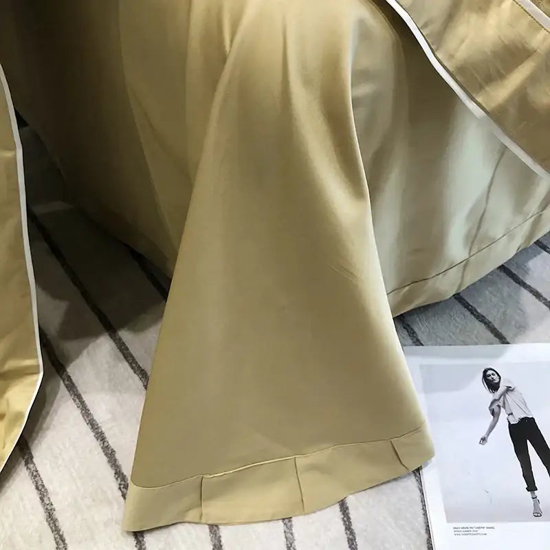 Gold Cotton Patchwork Bedding