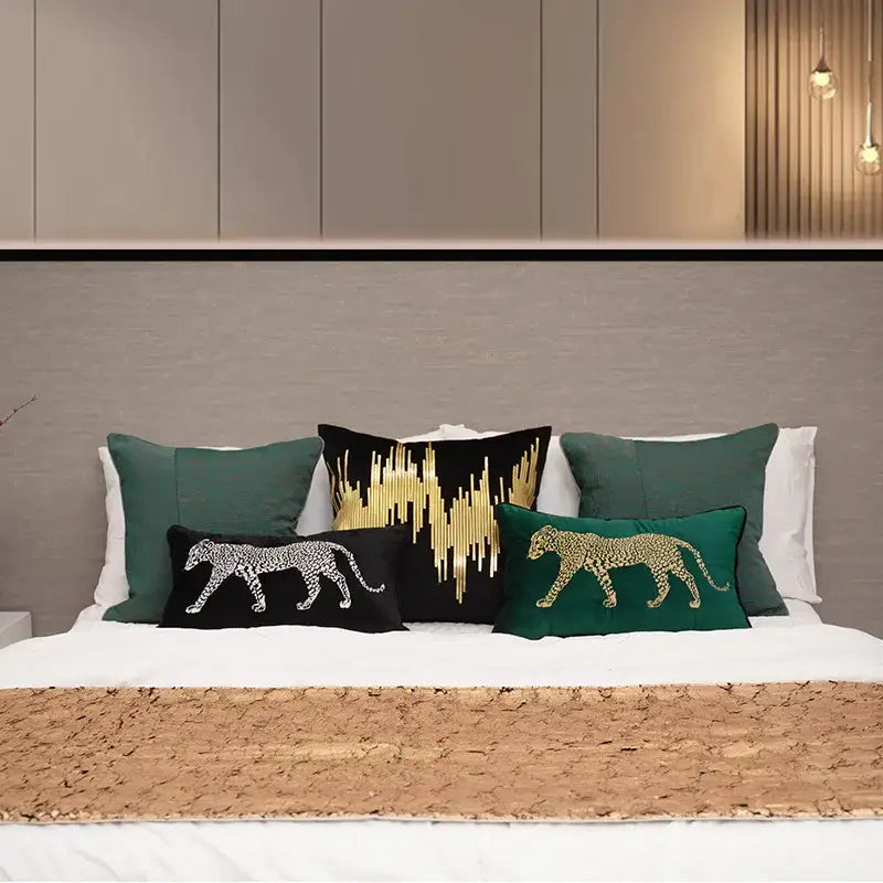 Gold Leopard Pillow Cover
