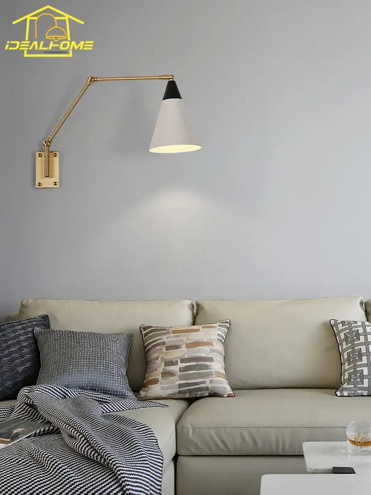 Gold Brass Swing Lamp
