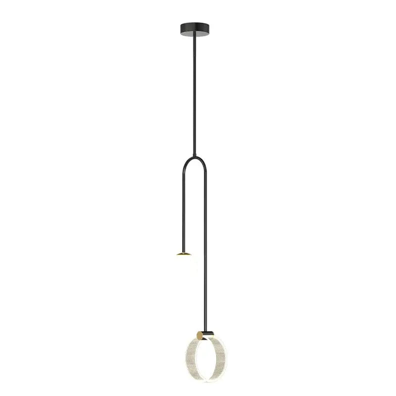 Gold LED Glass Pendant