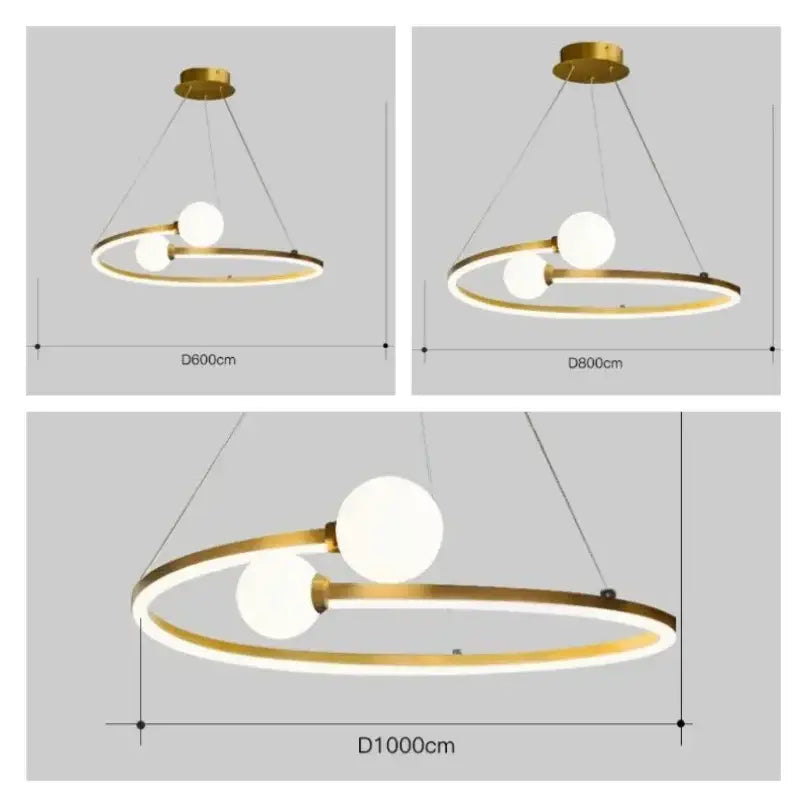 Gold Nordic Ring Chandelier