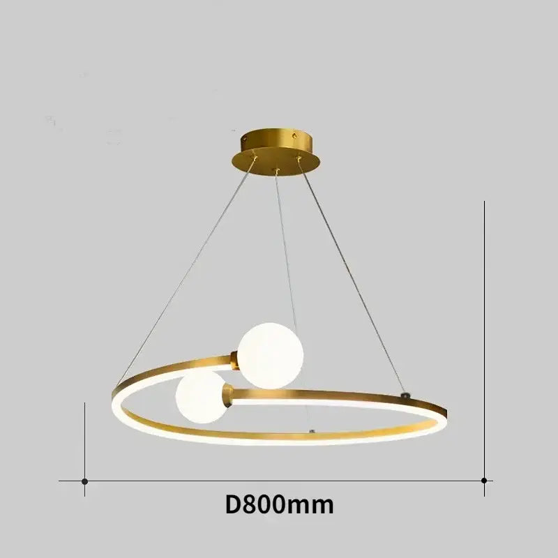 Gold Nordic Ring Chandelier