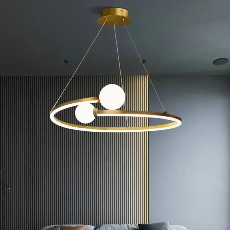 Gold Nordic Ring Chandelier