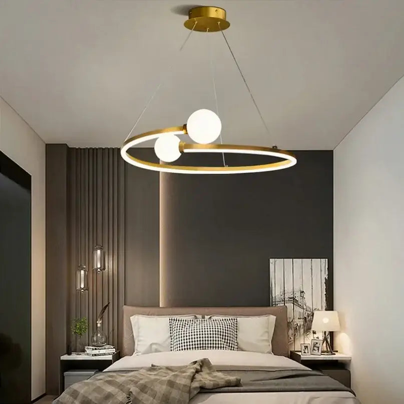 Gold Nordic Ring Chandelier