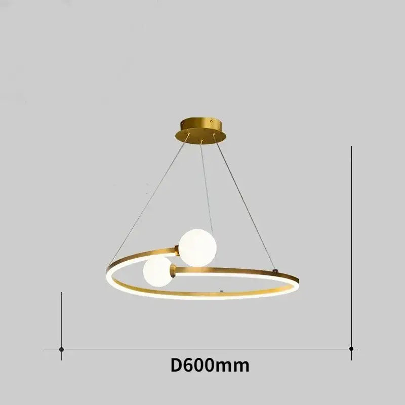 Gold Nordic Ring Chandelier