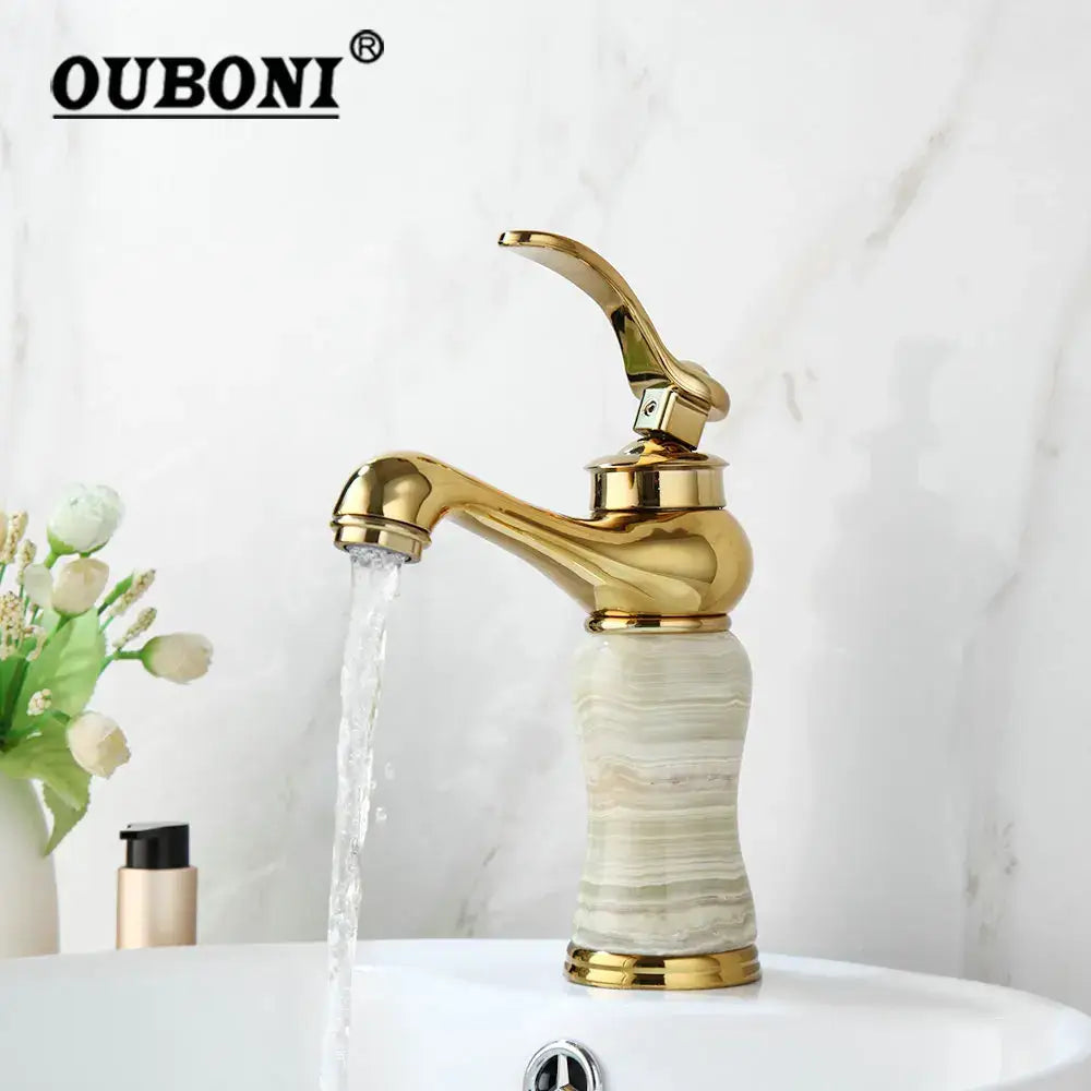 Gold Jade Bathroom Faucet