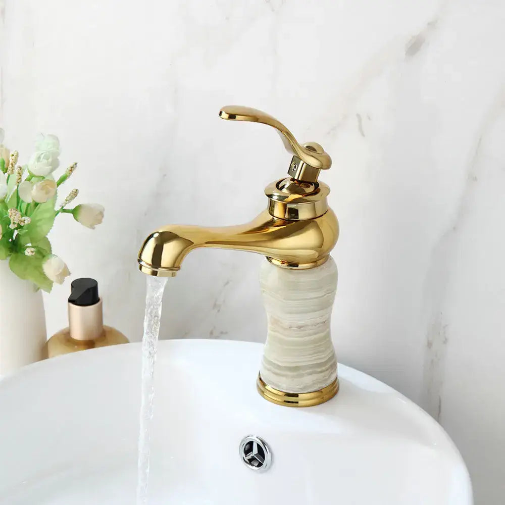 Gold Jade Bathroom Faucet