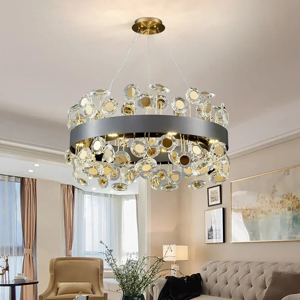 Gold Crystal Dining Room Pendant Chandelier