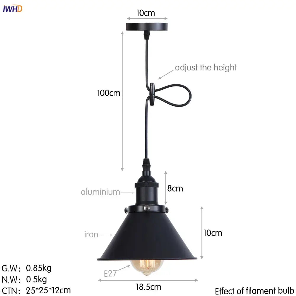 Gold Petal Pendant Light with Edison Bulb