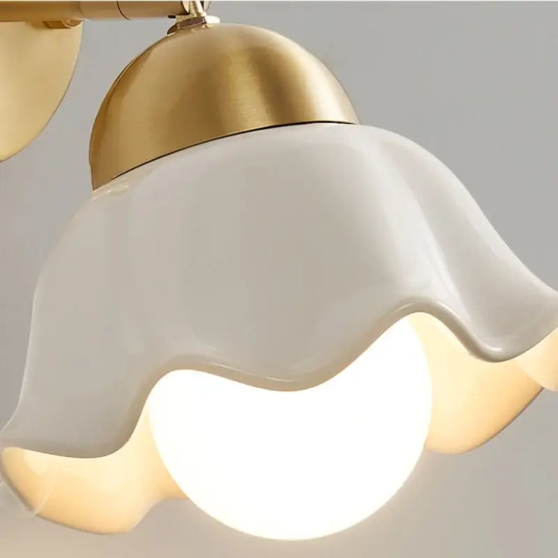 Gold Ruffled Wall Light