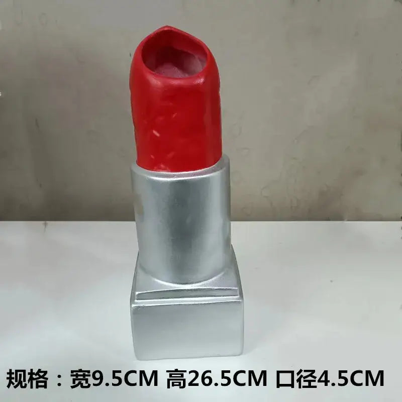 Gold Lipstick Resin Vase