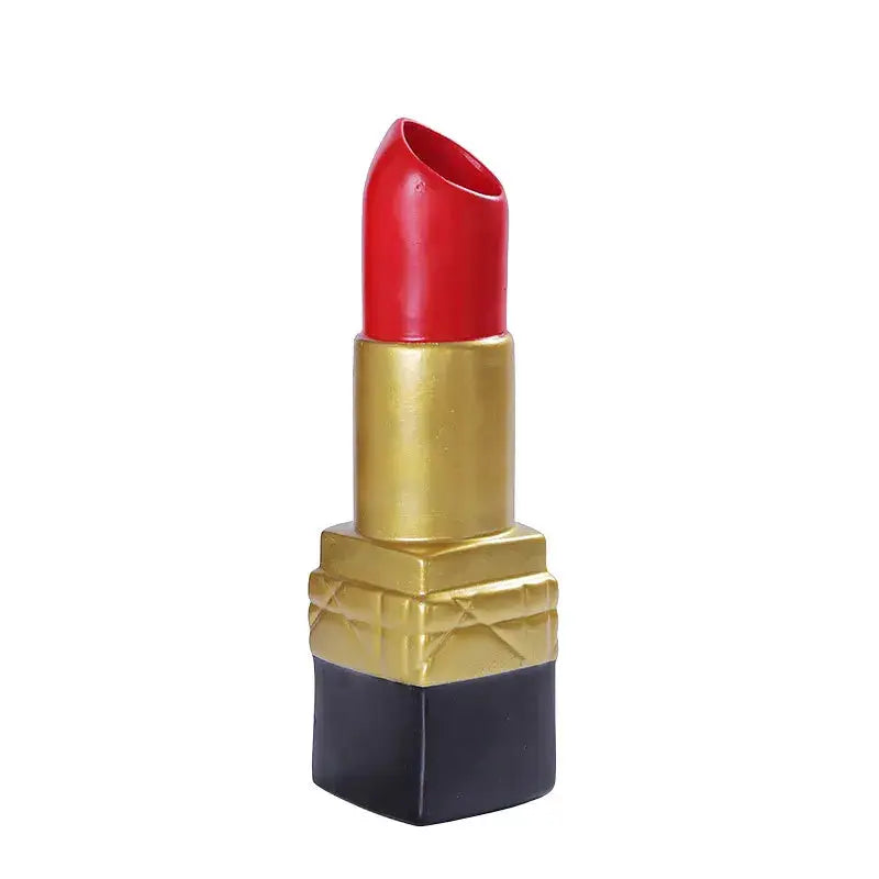 Gold Lipstick Resin Vase