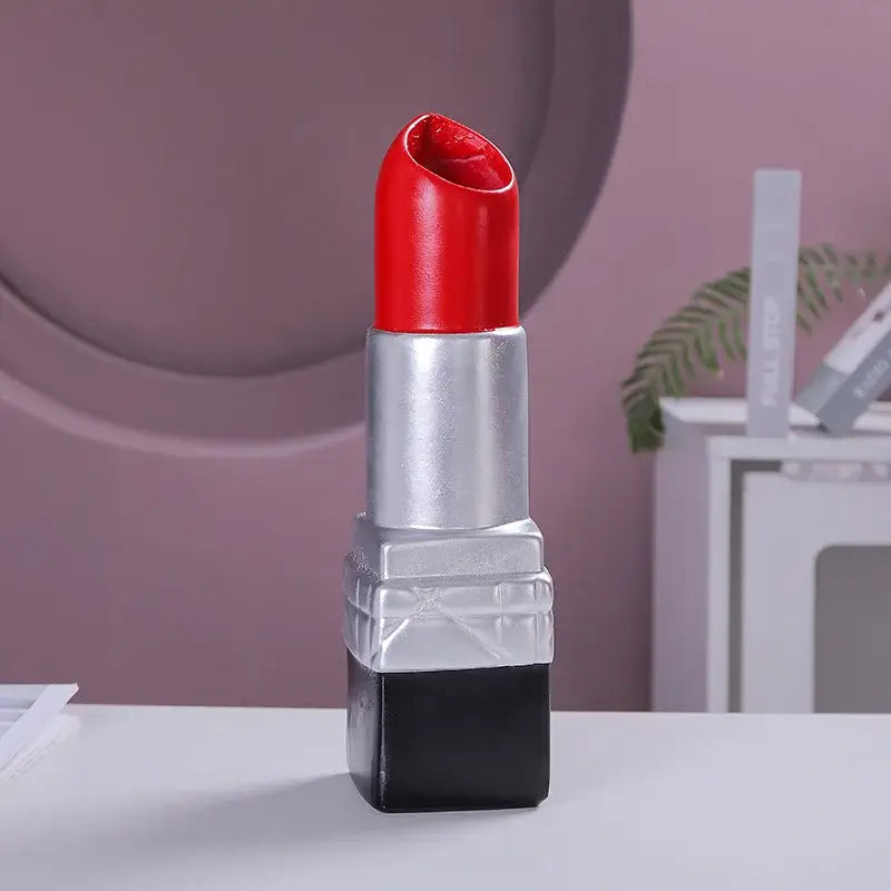 Gold Lipstick Resin Vase