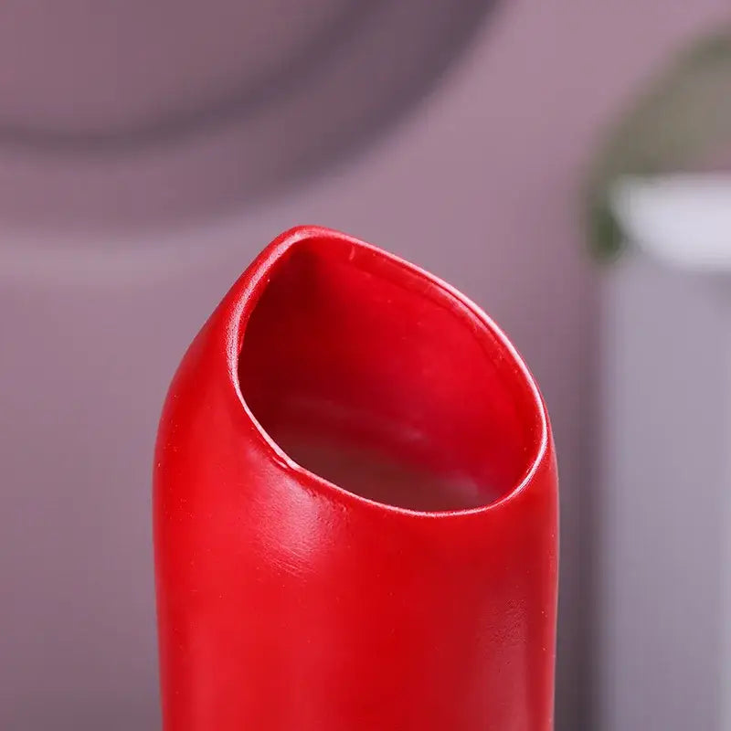 Gold Lipstick Resin Vase