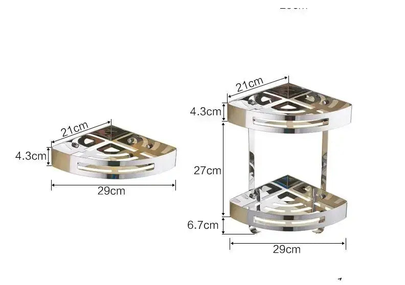 Gold Stainless Corner Shelf