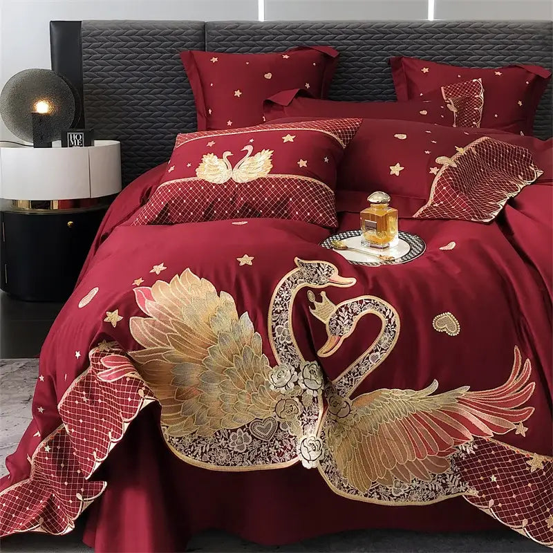 Gold Satin Bedding Set