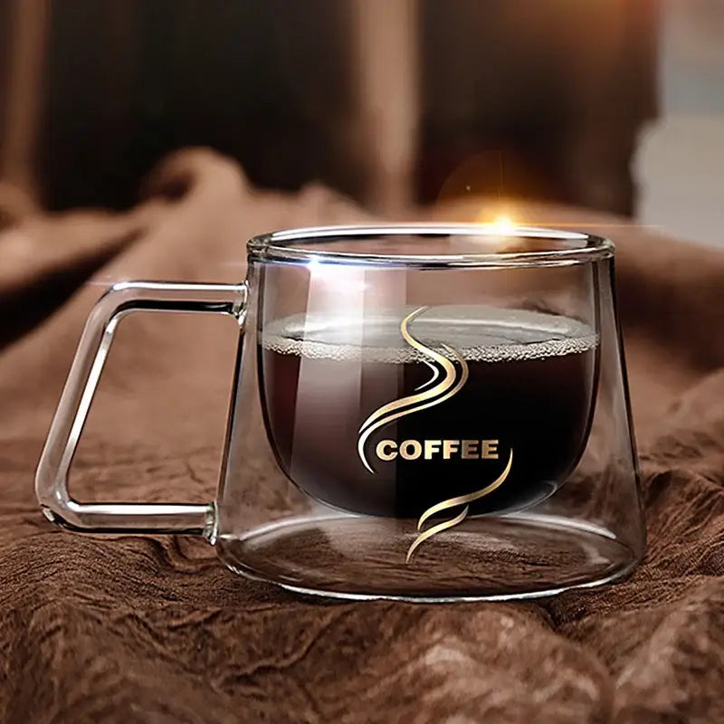 Gold Swirl Glass Mug