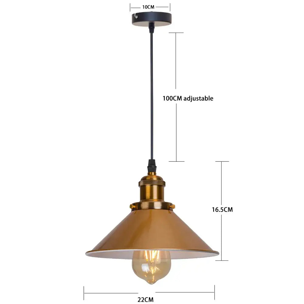 Gold Industrial Pendant Light