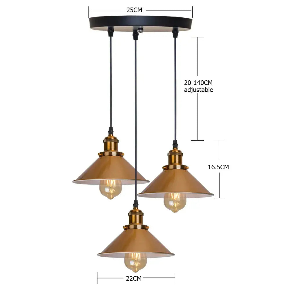 Gold Industrial Pendant Light