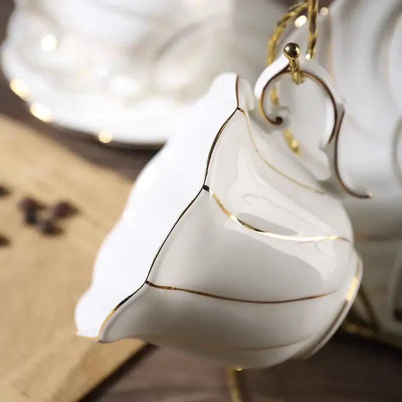 Gold Wave Porcelain Tea Set