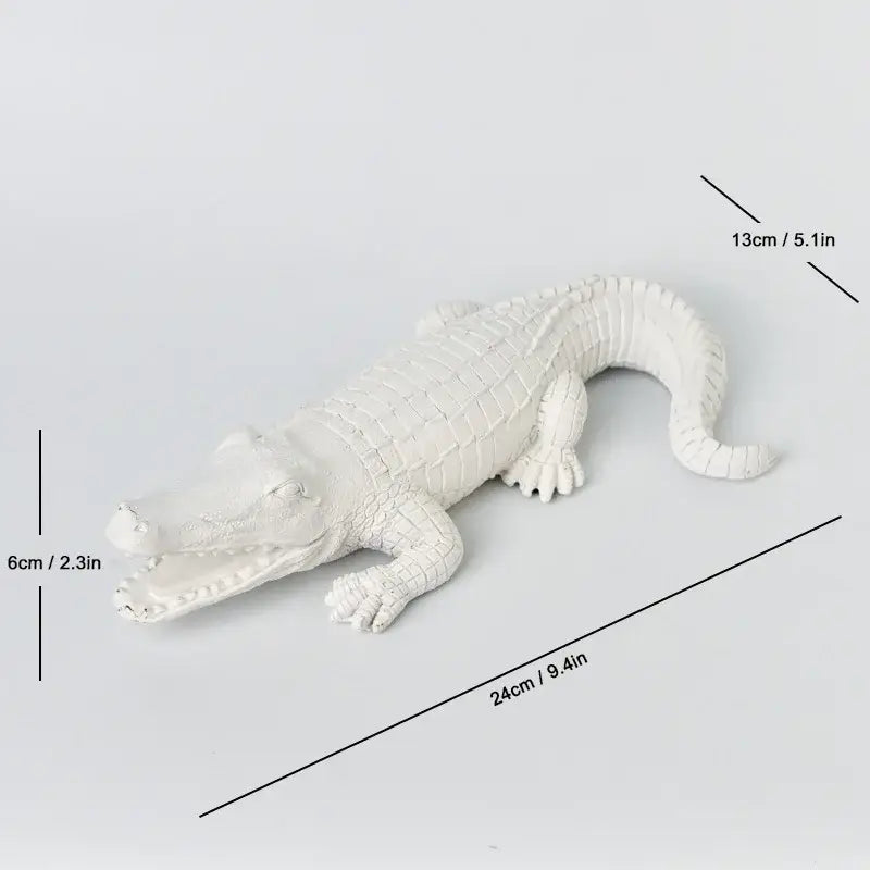 Rainbow Crocodile Resin Sculpture