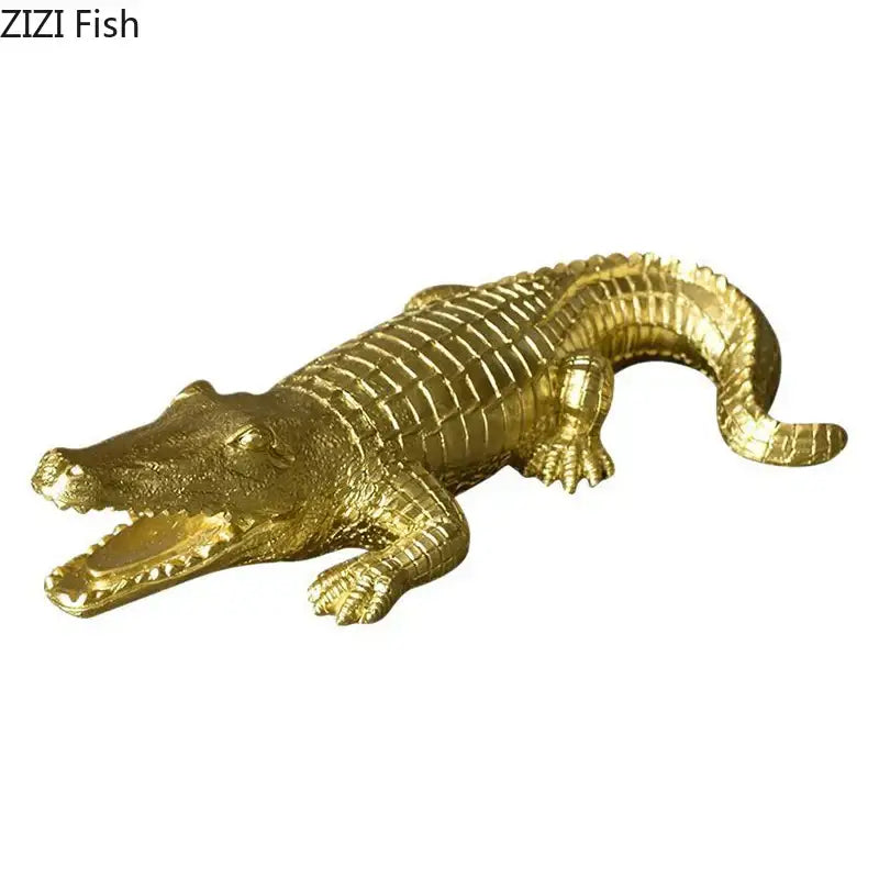 Rainbow Crocodile Resin Sculpture