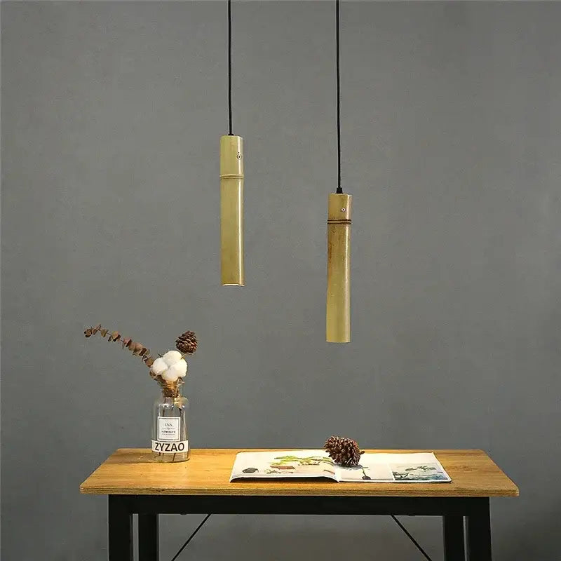 Bamboo Tube Pendant Light
