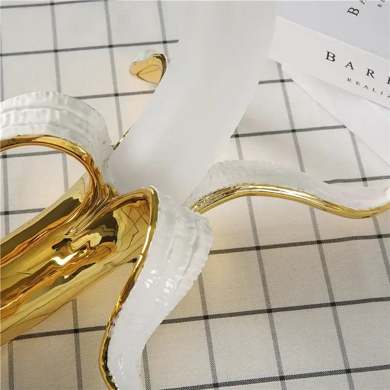 Gold Banana Glass Lamp