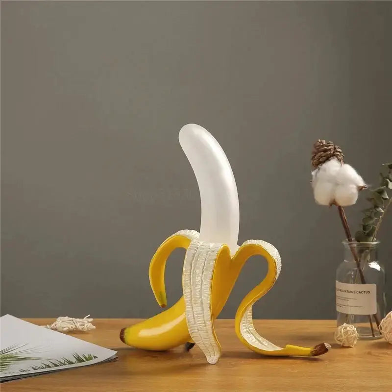 Gold Banana Glass Lamp