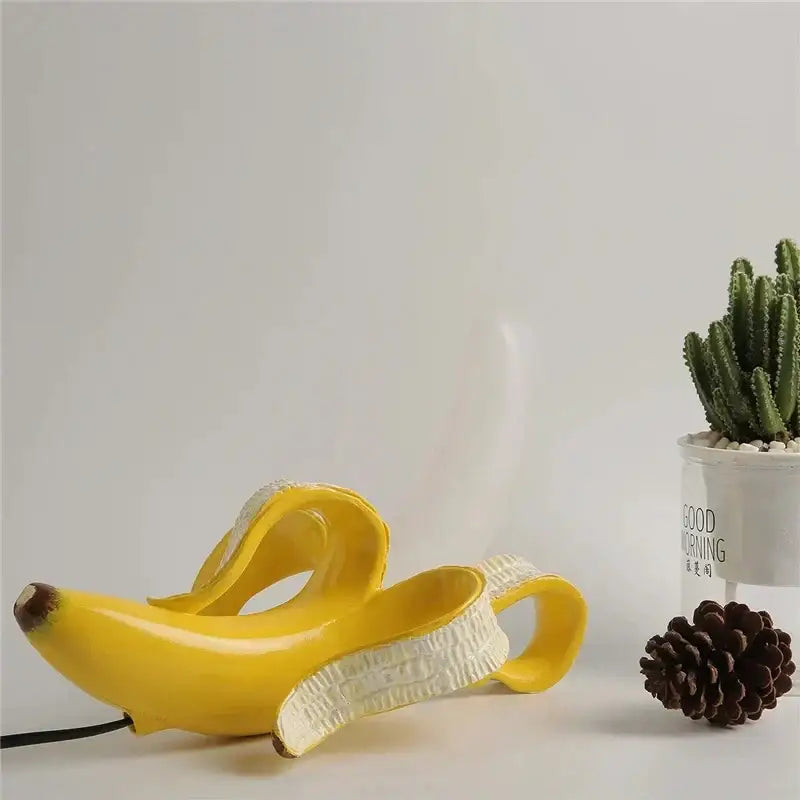 Gold Banana Glass Lamp