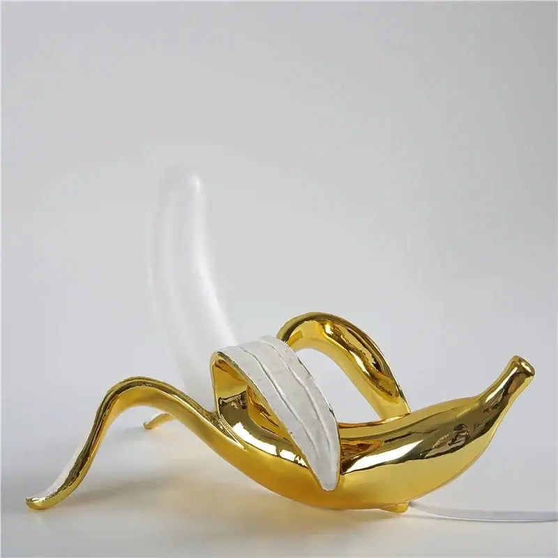 Gold Banana Glass Lamp
