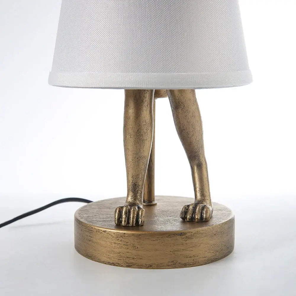 Gold Rabbit Resin Lamp Large or Small