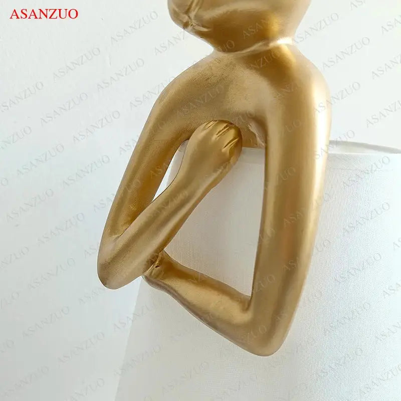 Gold Rabbit Resin Lamp