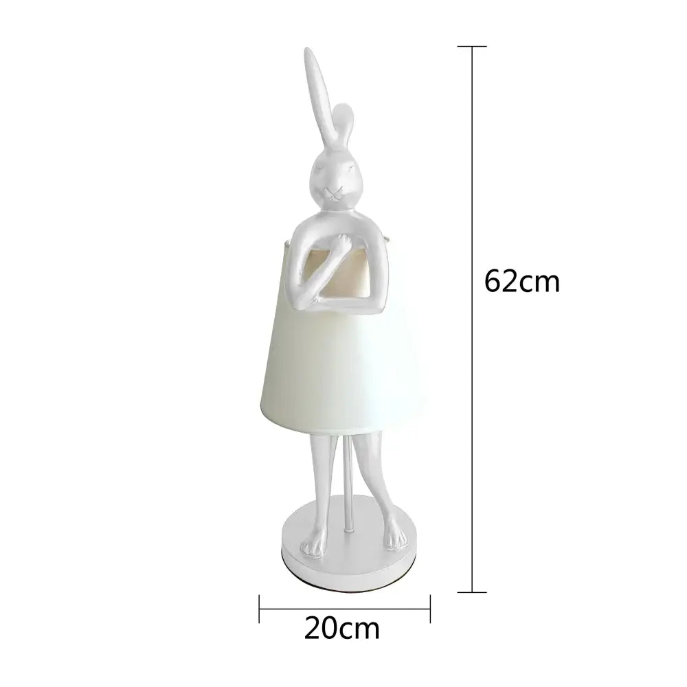 Gold Rabbit Resin Lamp