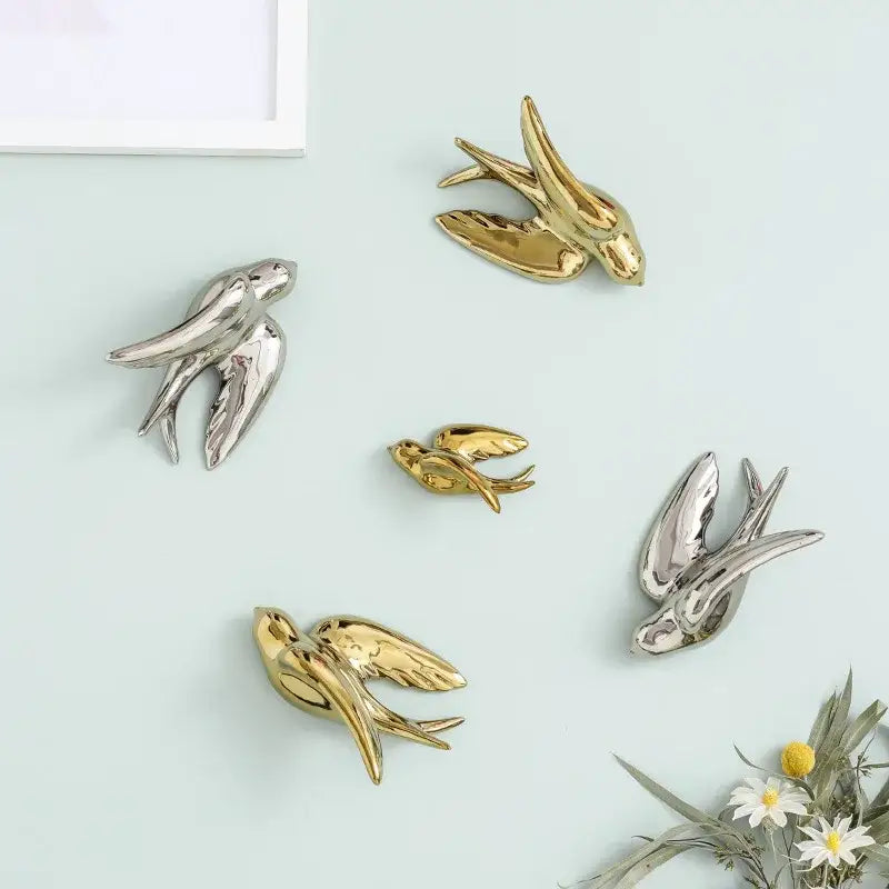 Gold Swallow Wall Sculpture