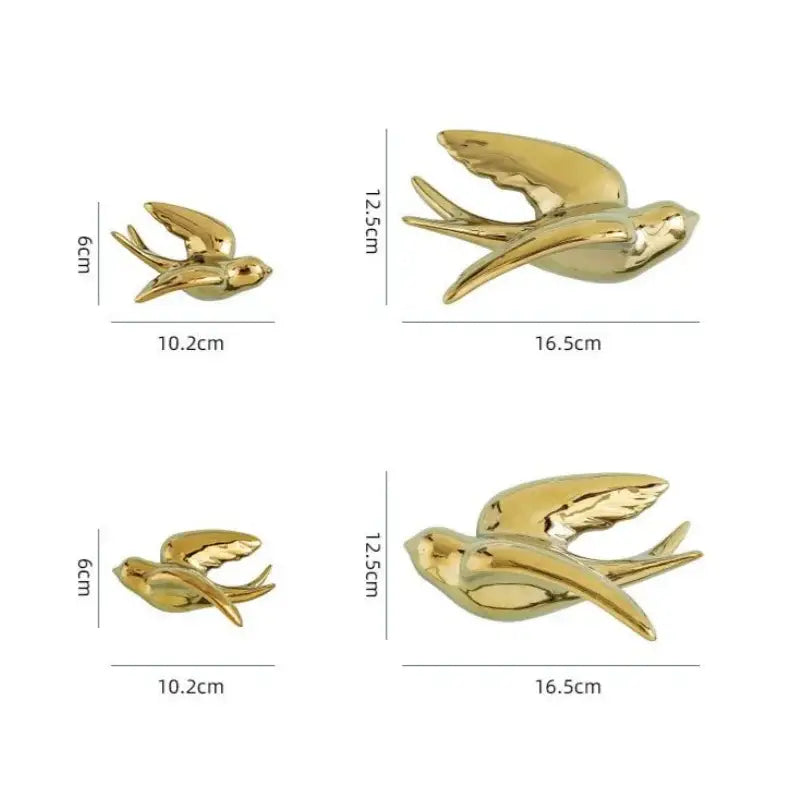 Gold Swallow Wall Sculpture