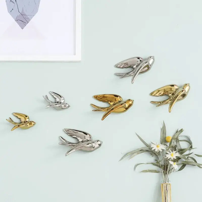 Gold Swallow Wall Sculpture