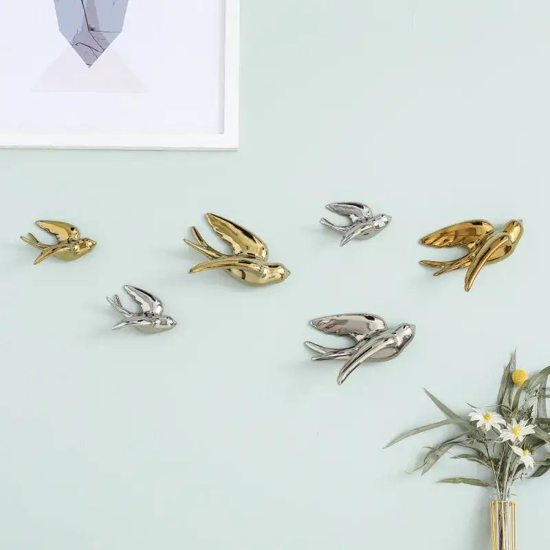 Gold Swallow Wall Sculpture