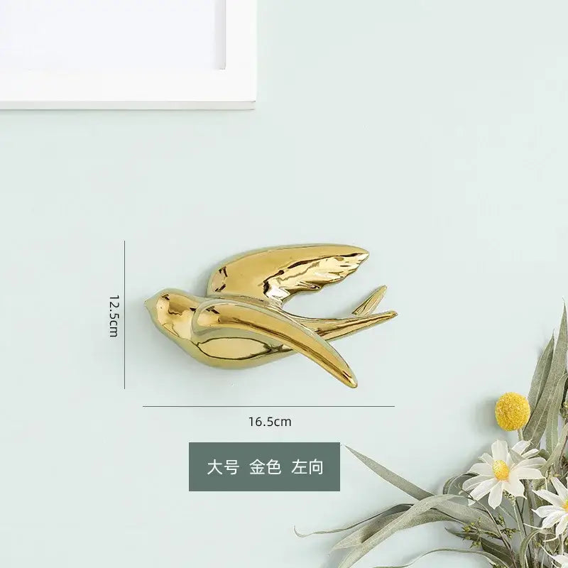 Gold Swallow Wall Sculpture