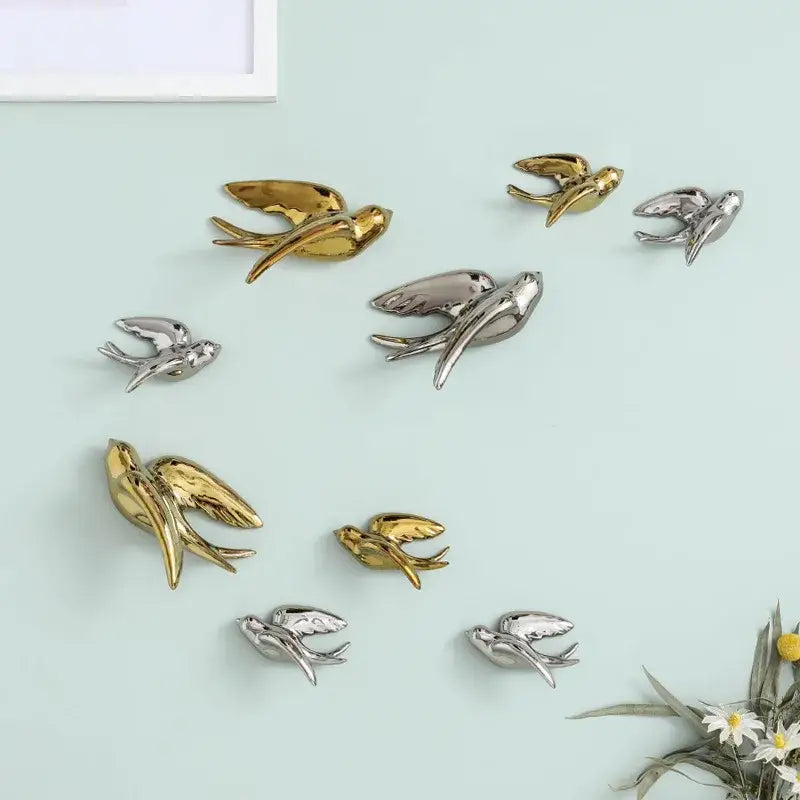 Gold Swallow Wall Sculpture