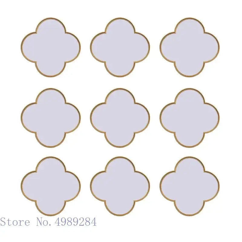 Gold Geometric Mirror Set