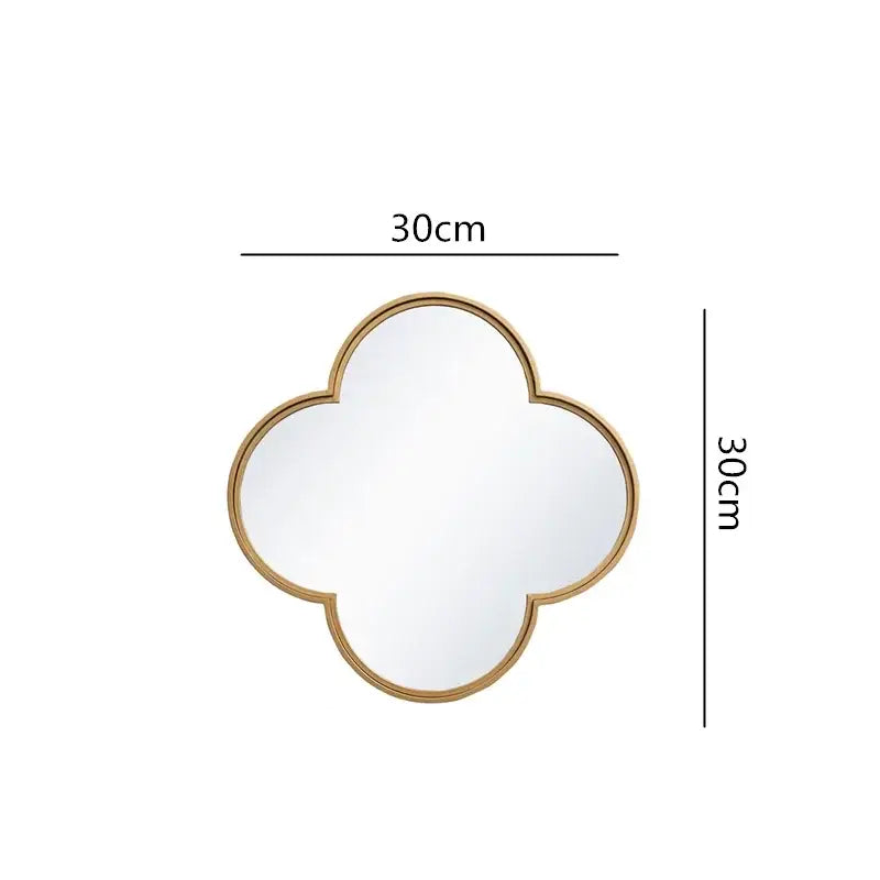Gold Geometric Mirror Set