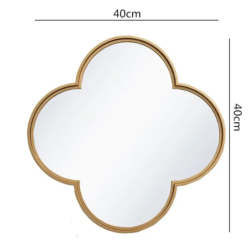 Gold Geometric Mirror Set