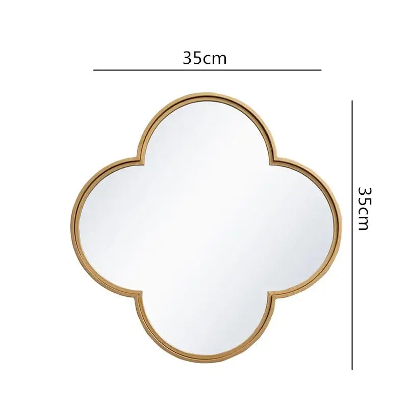 Gold Geometric Mirror Set