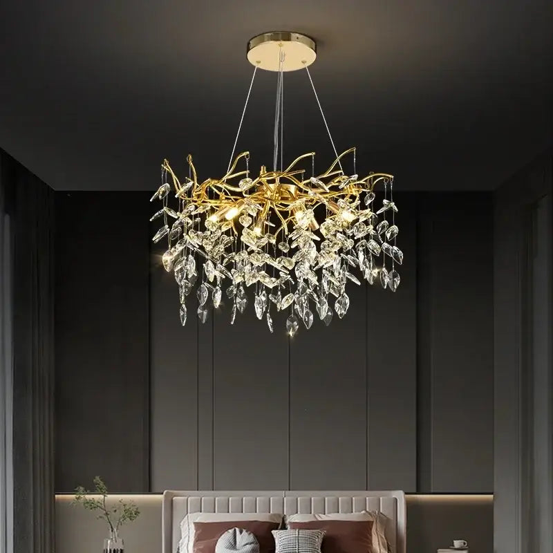 Gold Branch Bedroom Chandelier