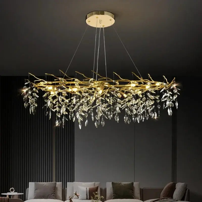 Gold Branch Bedroom Chandelier