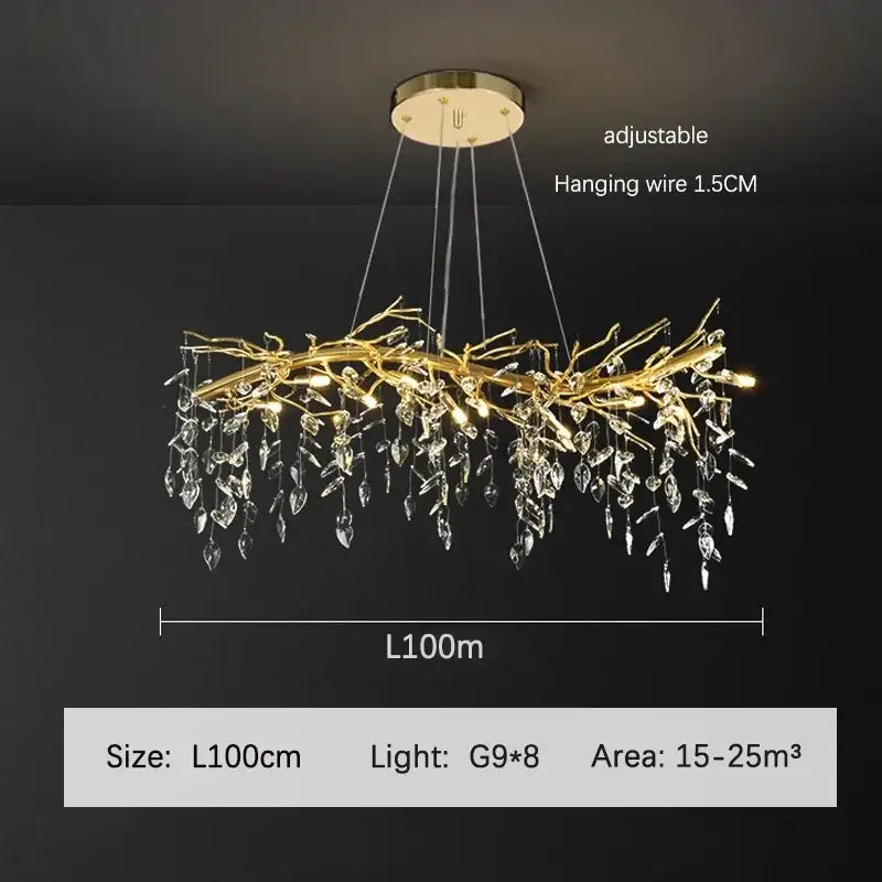 Gold Branch Bedroom Chandelier